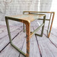 Vintage G-Plan Style Mid-Century Nest of Two Tables, Gold Leaf, Statement, Side Tables, Living Room Tables - MADE TO ORDER