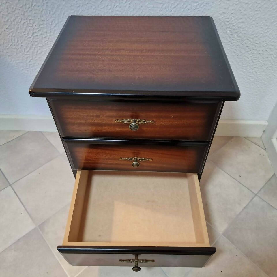 Heavy Solid Mahogany Bedside  Cabinet