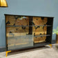 Mid Century Glass Fronted Bookcase/Cabinet