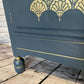 SOLD Beautiful navy and gold art deco style sideboard