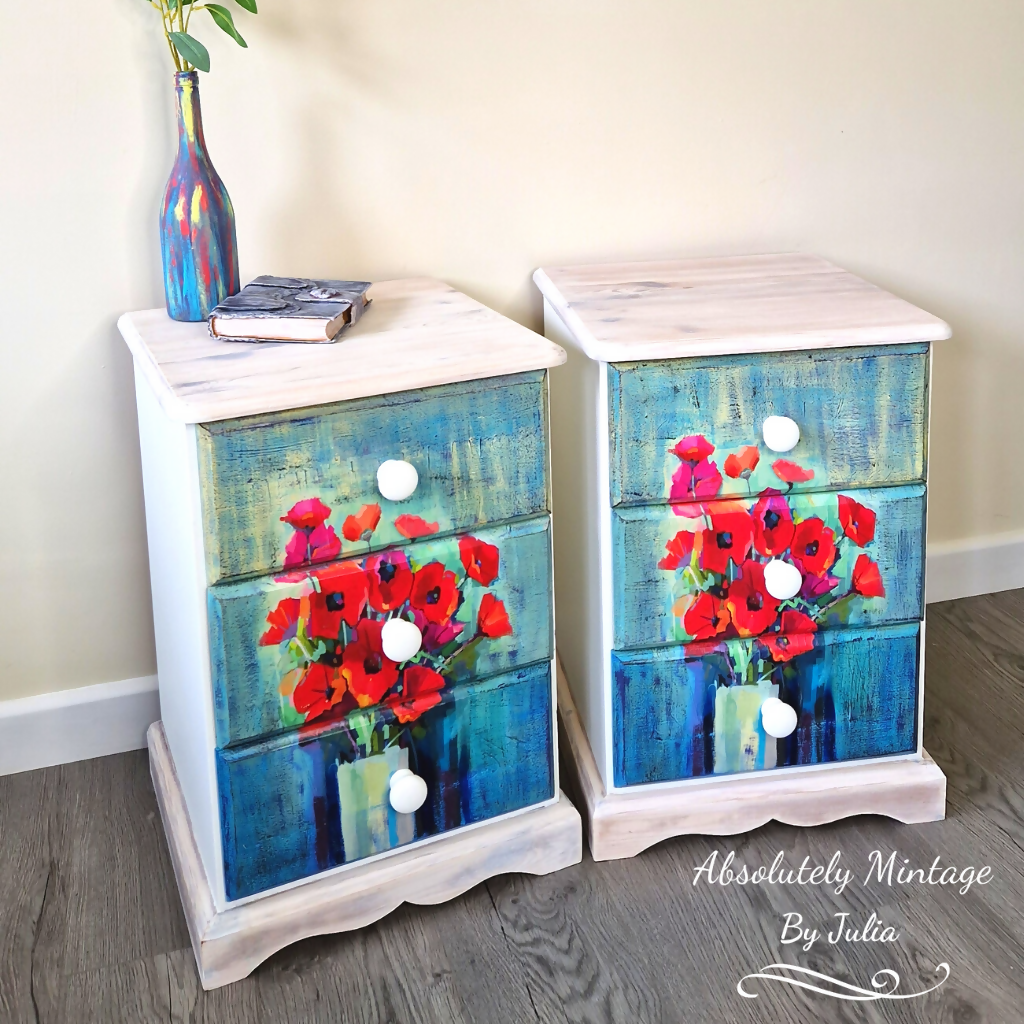 Pair of Solid Pine Bedside Tables