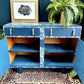 Upcycled, Vintage, Art Deco , 1950s Sideboard, TV Unit , William Morris Print , Living Room, Dining Room Storage.
