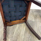 Antique Regency Mahogany Scroll Arm Desk Chair with Green Velvet Seating