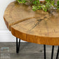 Gold Resin Oak Slice Table-3