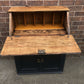 Small Vintage Writing Bureau Handpainted in Dusky Black