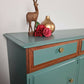 Large Blue Stag Minstrel Vintage Mahogany Sideboard - Refurbished in a beautiful tranquil green