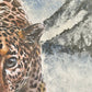 Majestic Glass Topped Snow Leopard Table