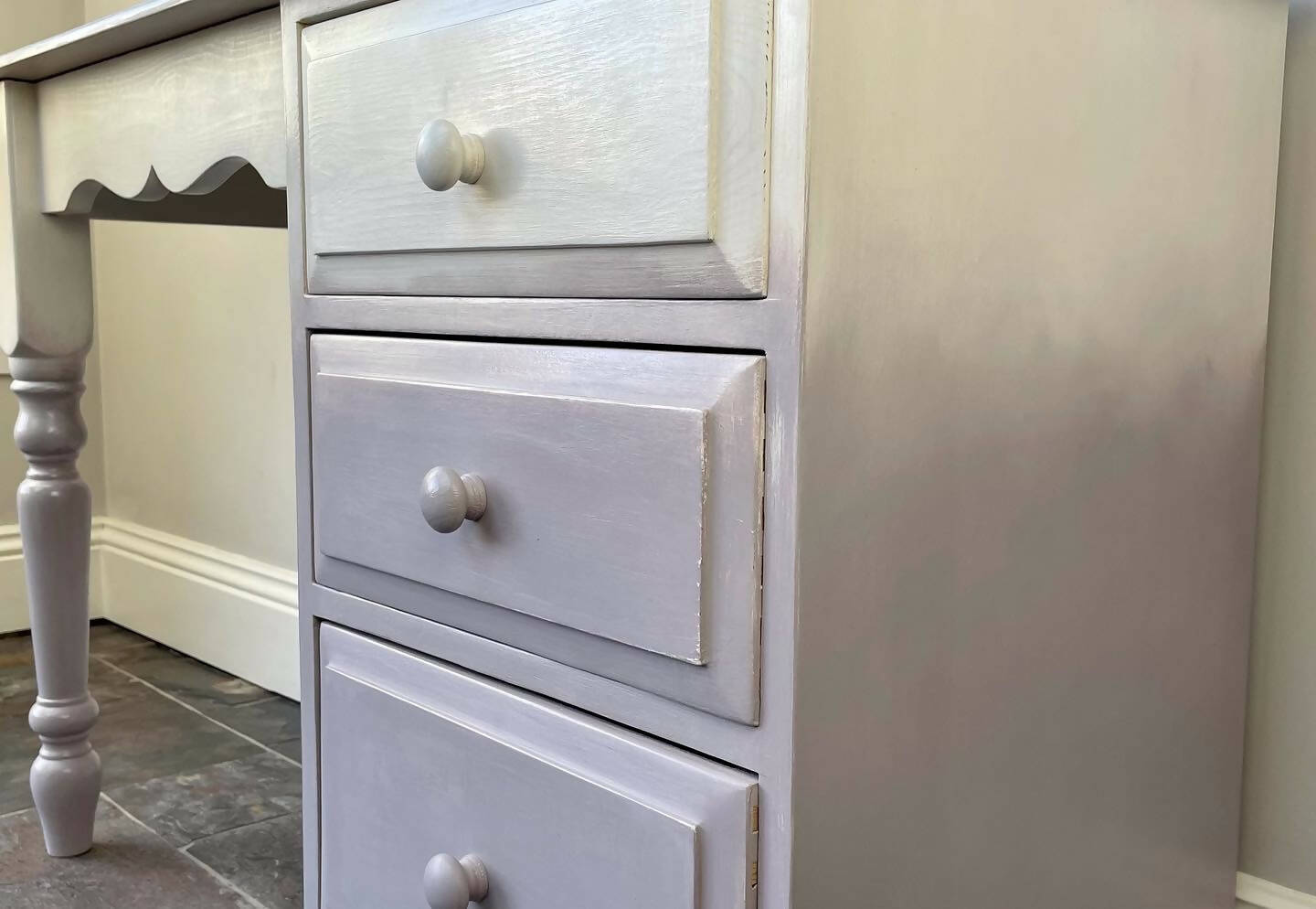 SOLD Hand Painted Pine Dressing Table